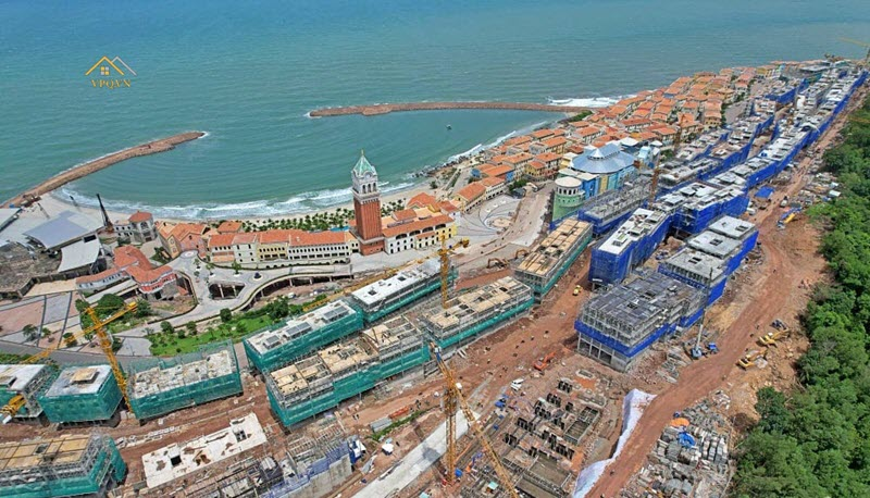 Tiến độ Shophouse The Center Ph&uacute; Quốc th&aacute;ng 8/2021- Ảnh 8